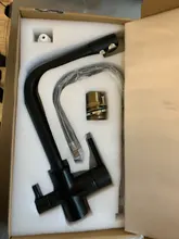 Grifo de latón con rotación de 360 grados para agua filtrada, grifería de cocina con ángulo doble y ángulo derecho, accesorio para fregadero de cocina