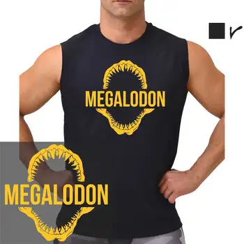 

Sleeveless T-shirt shark megalodón, diving, fishing, oceanos, gift man, escualos prehistoric, large sharks.