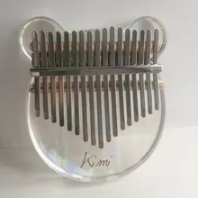 Stick Hammer Tuner Piano-Finger-Piano-Gift Kalimba-Case Thumb Acrylic Transparent 17-Key