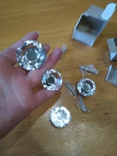 Wardrobe Handles Hardware Drawer Pull Cupboard Glass-Knobs Cabinet-Door Crystal Diamond-Shape