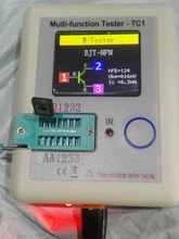 Probador de transistores multifuncional LCR-TC1, pantalla gráfica a todo color con batería, medidor de capacitancia de diodo TFT, triodo