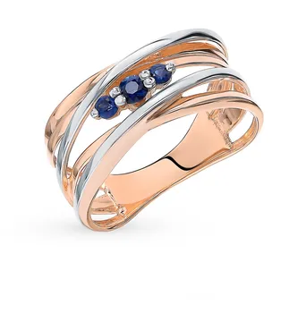 

Gold ring with sapphires sunlight sample 585