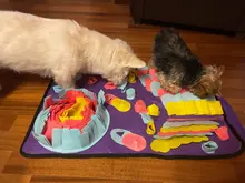 Alfombrilla de entrenamiento para perros y mascotas, manta de olfting, almohadillas de lana desmontables, esterilla para perros, alivia el estrés, juguete de rompecabezas
