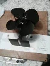 Wood Burner Stove-Fan Fireplace Heat-Powered 4-Blade Log Heat-Distribution Black Home