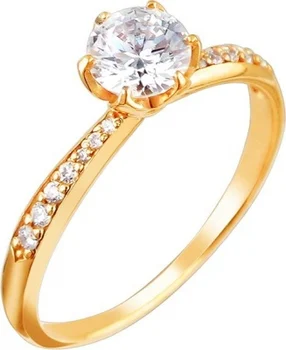 

Esthete ring with 15 cubic zirconia silver with gilding