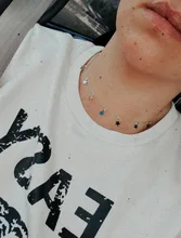 Gargantilla Bohemia para Mujer, cadena de Color dorado y plateado, Gargantilla de estrellas, joyería Kolye, Gargantilla