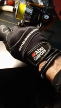 ABU Garcia-guantes de pesca de cuero de alta calidad, cómodos, antideslizantes, para pesca al aire libre, 1 par