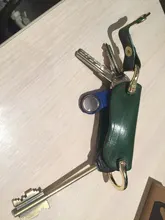 Moderno-Nuevo llavero de cuero genuino billetera llave inteligente DIY EDC bolsillo coche llavero soporte organizador de llaves