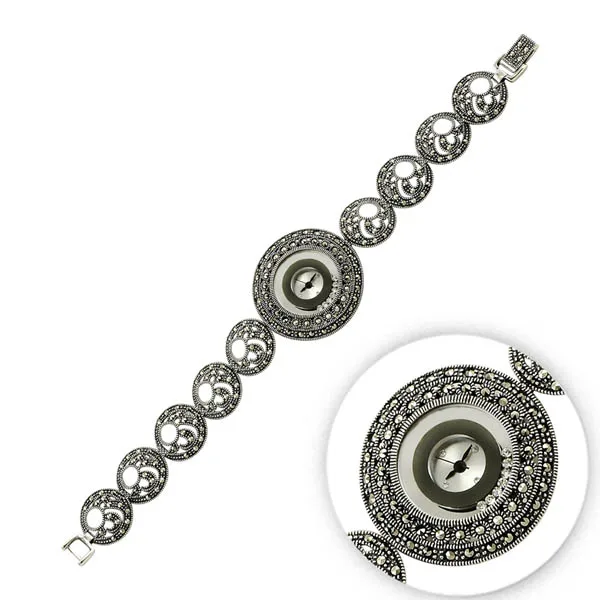 Серебро 925 пробы марказит каменные часы