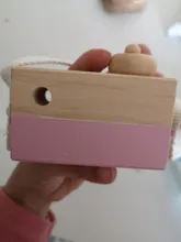 Lets make-Cámara de juguete de madera para bebé, colgante de moda, decoración nórdica, juguete de cámara de madera, 1 ud.