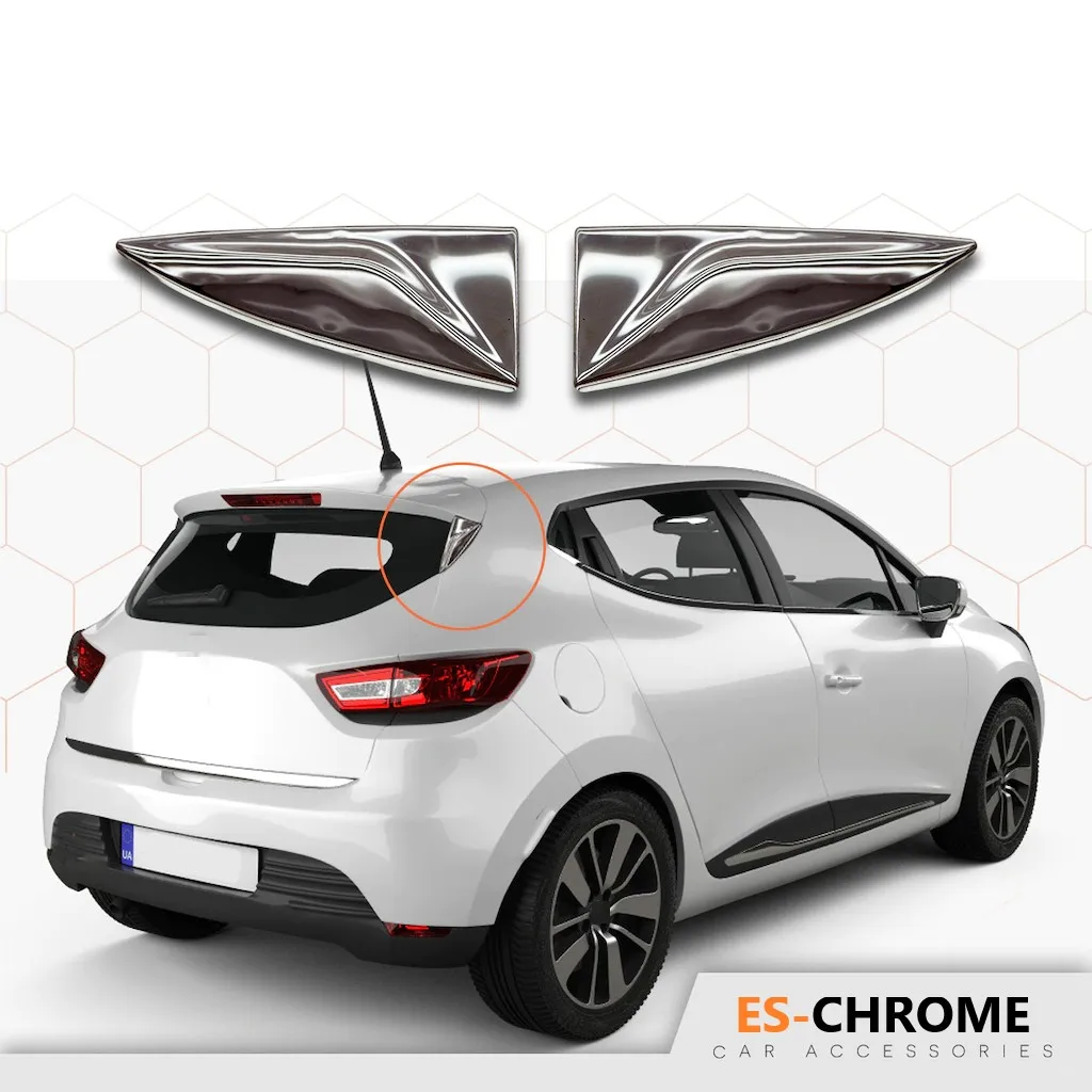 For Renault Clio 4 2013-2016 Chrome Fog Frame 2 Piece Chrome Styling  Accessory Auto Makeup Stainless Steel Exterior Accessories - AliExpress