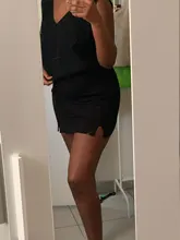 Minifalda con escote para mujer, minifalda abierta