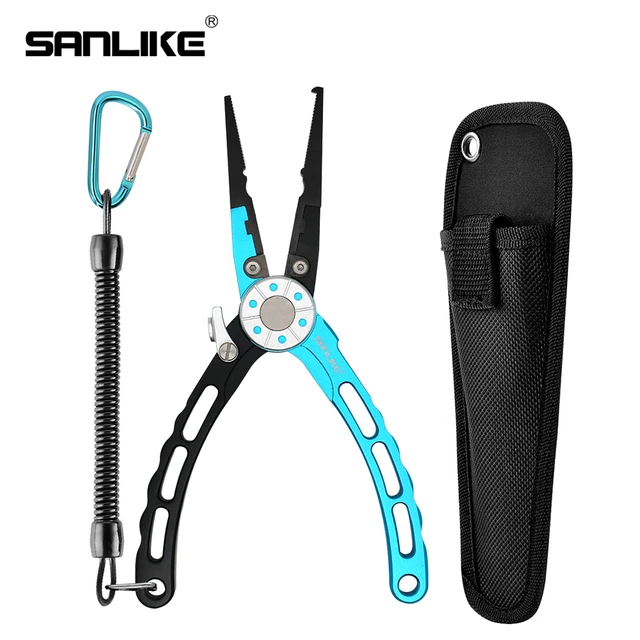 SANLIKE Multifunctional Fishing Pliers Tether Combo Hooks Remover Fishing  Line Scissors Hand Grip Clip Portable Tackle Tool - AliExpress