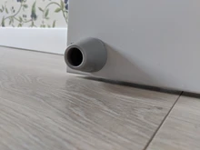 Tope de puerta de silicona silenciosa sin perforación, tapón de absorción de pared para inodoro, soporte de puerta antigolpes, tope de puerta de engranaje de resistencia