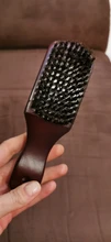 Men Beard Mustache-Brushes Boar Bristle Wooden Curved Cestomen Black Massage