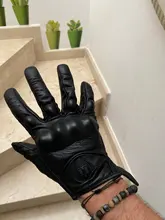 Guantes de motocicleta unisex de cuero y carbón para invierno, guantes de moto para hombre y mujer, para motocross, ATV