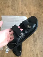 Sandalias de cuero de imitación para mujer, zapatos planos deportivos a la moda, Joker, con plataforma romana Ins, para verano, 2020