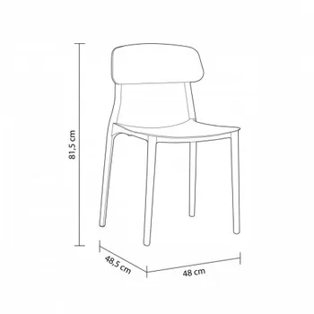 

Pack of 4 chairs Carla salon or desk in various colors
