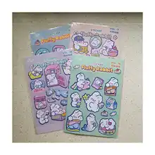 Mohamm-pegatina decorativa de la serie Ins Fudge Rabbit, suministros creativos para álbum de recortes, Colegio estacionario tela, 1 Uds.