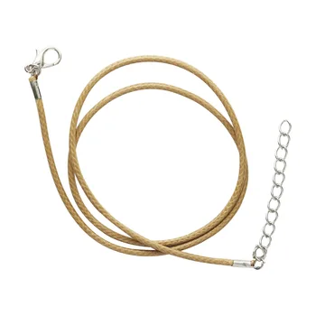 

4ar343 cord waxed with lock, 2mm, 43 cm. (beige)
