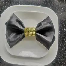 100 шт. стразы кольцо для салфетки держатель нейлон Стикер Украшение стола Свадьба Рождество