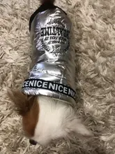 Jumpsuit Pet-Costumes Cotton-Padded Silver-Color Dogs Waterproof Winter Fashion for Hoodie