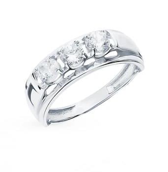 

Silver ring with cubic zirconia sunlight sample 925