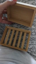 Plate-Box-Container Tray-Holder Soap-Rack Wooden Bathroom Natural Bamboo Cover Storage