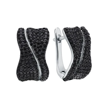 

Silver earrings with nanocrystal sunlight sample 925