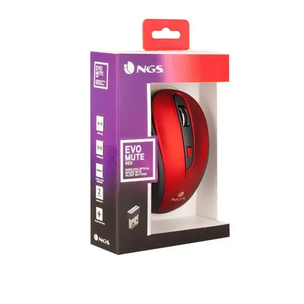 Беспроводная мышь NGS EVOMUTERED Plug and play Red