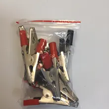 Alligator Clips-Clamps Crocodile-Clips Insulated Cable Lead-Testing Metal 10pcs/Lot Plastic-Handle