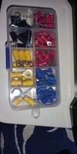 Kit de Terminal de anillo (102 Uds. 10 tipos RV) Juego de conector de engarce eléctrico con caja, cable de cobre aislado cable Pin End Butt