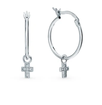 

Silver earrings with cubic zirconia sunlight sample 925