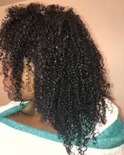 Curly Human Hair Microlinks-Extensions Afro Kinky Brazilian Natural Women I-Tip 3C 3B