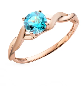 

Gold ring with Topaz sunlight sample 585