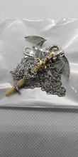 Collar de dragón de espada para hombre, joyería de personalidad, colgantes de Metal, cadena de eslabones de collares, collar, gargantilla de 50cm