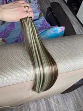 AliLeader-extensiones de pelo largo y recto para mujer, 16 pinzas, negro Natural, 6 unids/set, 22 pulgadas, pelo sintético