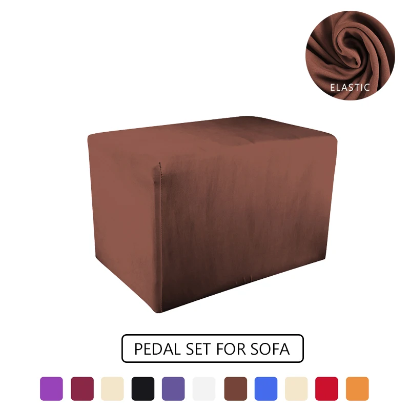 Чехол из полиэстера и спандекса для дивана однотонные Чехлы ног табурета съемные
