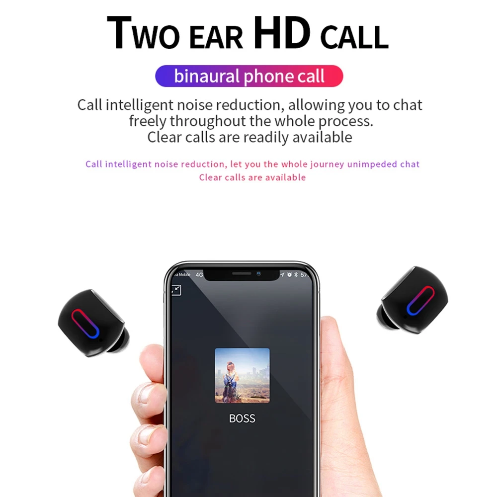 50 шт. KPHRTEK G2 TWS сенсорная Bluetooth гарнитура 5,0 настоящая Беспроводная невидимая спортивная Гарнитура для бега Универсальная
