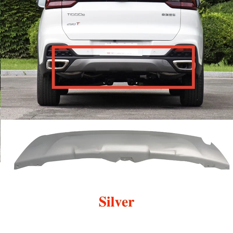 

ROLLSTOUGH Rear Bumper Lower Lower Panel Towing Cover For Tiggo 8 2018-2022 Silver Grey