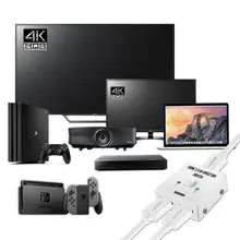 

New HDMI Switch 2 Ports Bi-directional 1x2 / 2x1 HDMI KVM Switcher Splitter Supports Ultra HD 4K 3D HDR HDCP for PS4 Xbox HDTV
