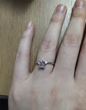 Anillos de Compromiso con diseño de Pata de Gato para mujer, anillos elegantes de circonia cúbica rosa para mujer, joyería de boda para mujer