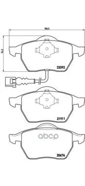 Колодки Тормозные Audi A3/Tt/Skoda Octavia/Vw Bora/Golf/Polo 97- Передние Brembo P85045 Brembo арт. P85045