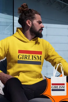 

Angemiel Wear Girlism Flag Yellow Men 'S Hooded Sweatshirt Bags Kombin