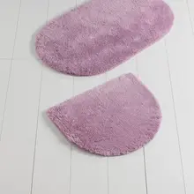 Коврики для ванной нескользящие Противоскользящие коврики Нескользящие сиреневые овальные цвета 2'Li набор 60X100 cm-50X60 см