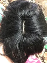 Halo Lady-Clip de belleza para mujer, cabello humano con explosión de flequillo, pieza central, pelo lacio brasileño no Remy para la pérdida de cabello