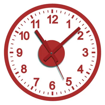 

Wall Clock Sticker Red