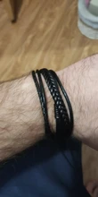 Precio al por mayor pulsera clásica de cuero genuino para hombres joyería de encanto de mano imán multicapa regalo hecho a mano para chicos geniales pulseira masculina