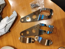 Soporte de montaje para Faro de motocicleta, Universal, para Bobber Racer, 28mm-43mm, tubo de horquilla