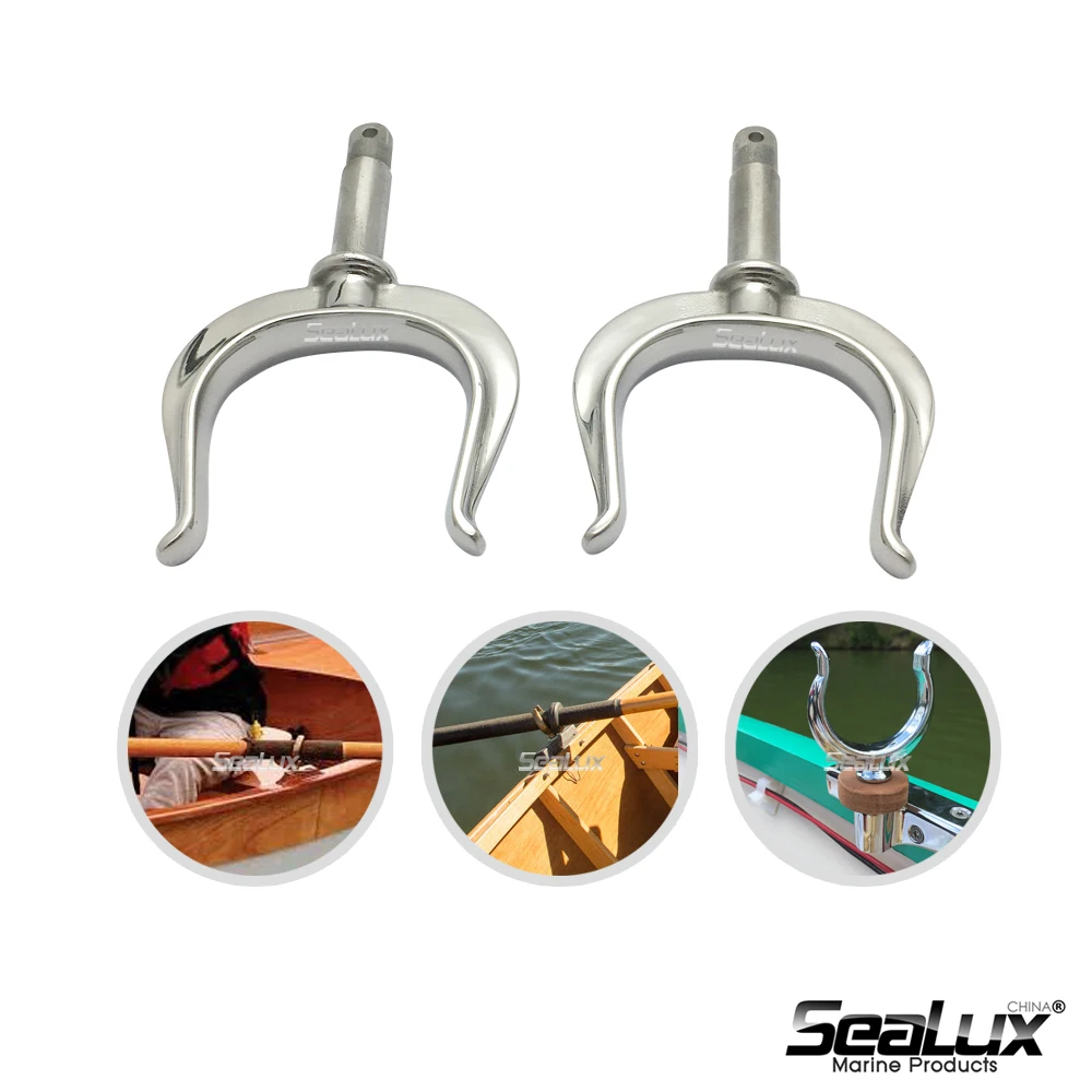Sealux 2 Stück pro Set Edelstahl-Oarlock aus Marinequalität mit offenem Ende für 1/2-Zoll-Sockel, Angelzubehör für Marine-Yachten, Boote – Detail 7